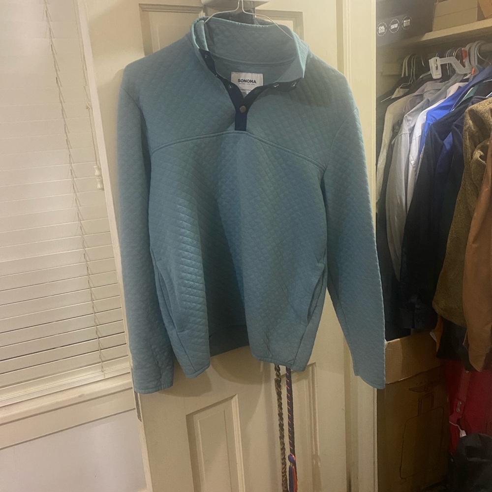 Sonoma Teal Quilted Pullover